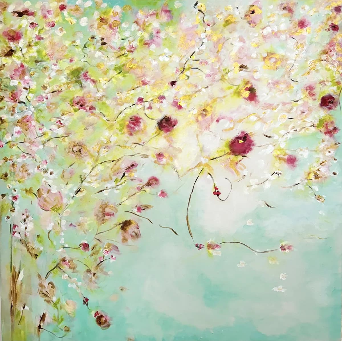 CENA DE PRIMAVERA, pintura de Renata de Iudicibus.