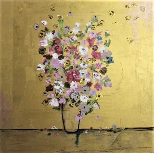 FLORES I, pintura de Renata de Iudicibus.