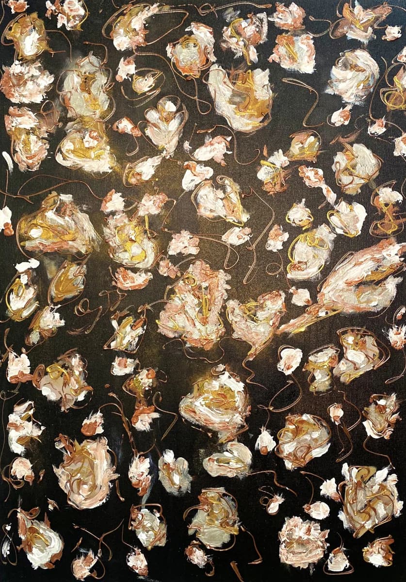 FLORES I, pintura de Renata de Iudicibus.