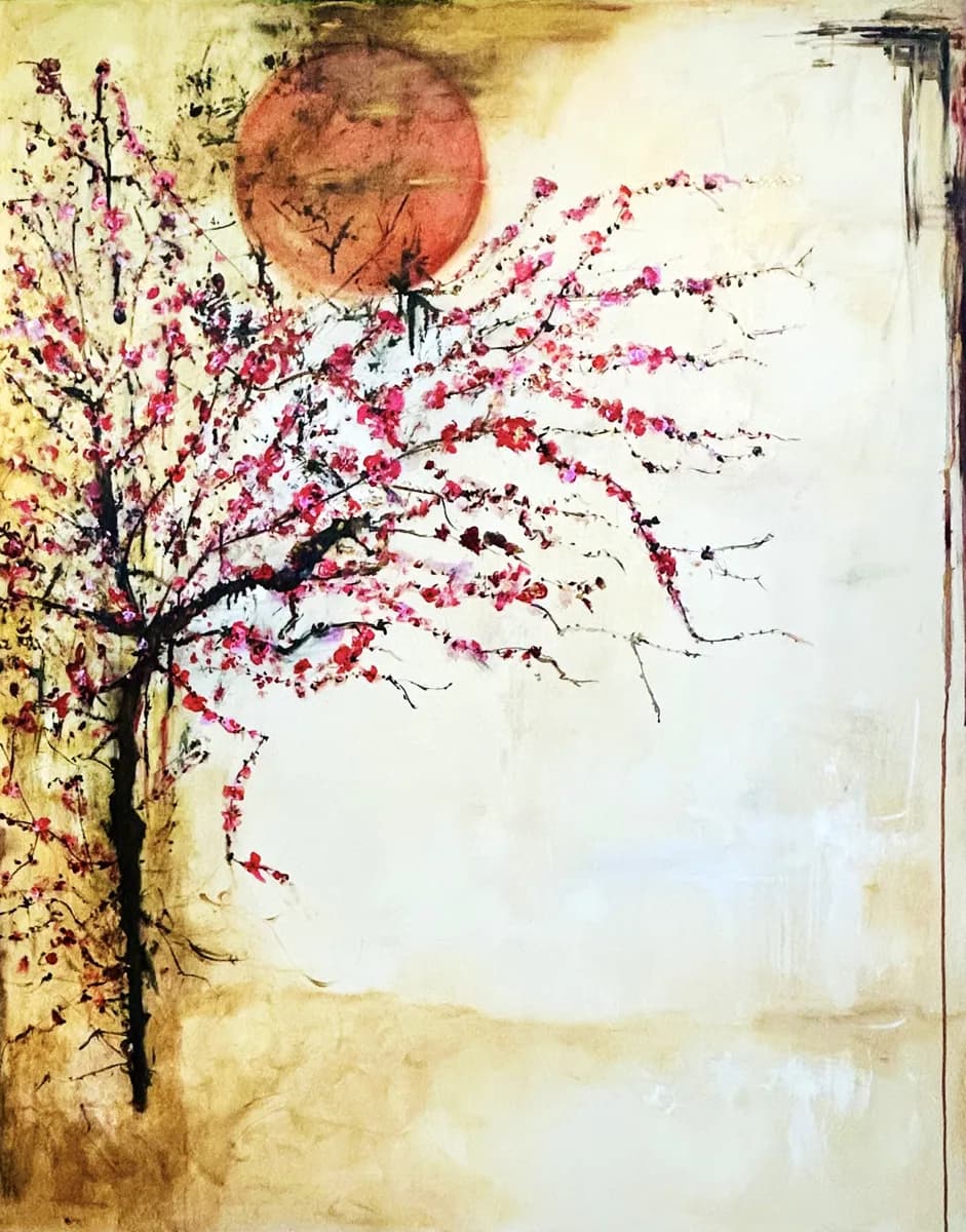 SAKURA, pintura de Renata de Iudicibus.