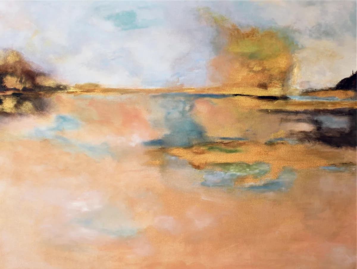 THE GOLDEN RIVER, pintura de Renata de Iudicibus.