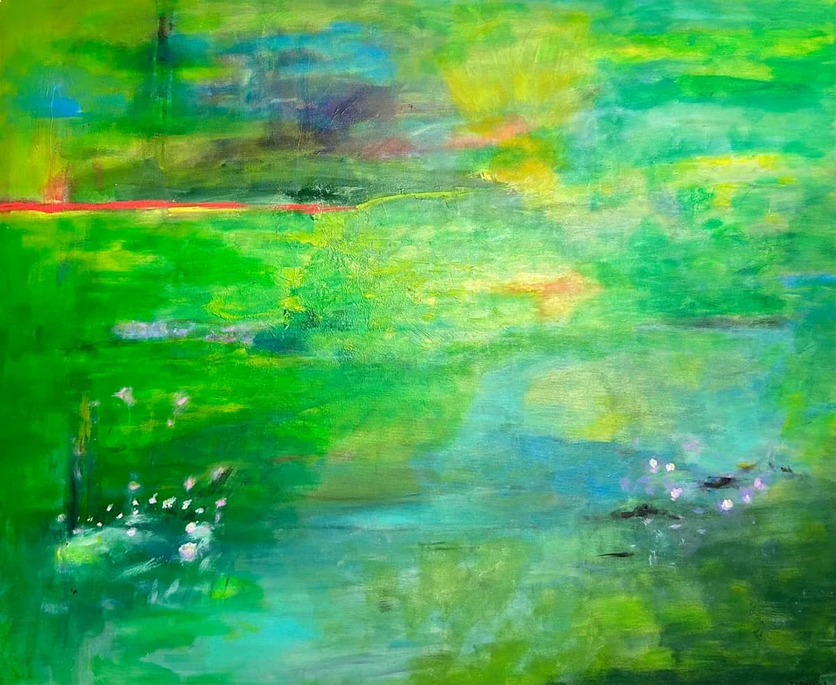 THROUGH THE RIVER, pintura de Renata de Iudicibus.