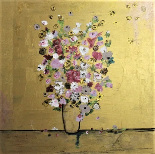 FLORES I, pintura de Renata de Iudicibus.