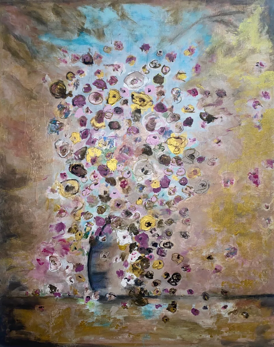 FLORES II, pintura de Renata de Iudicibus.