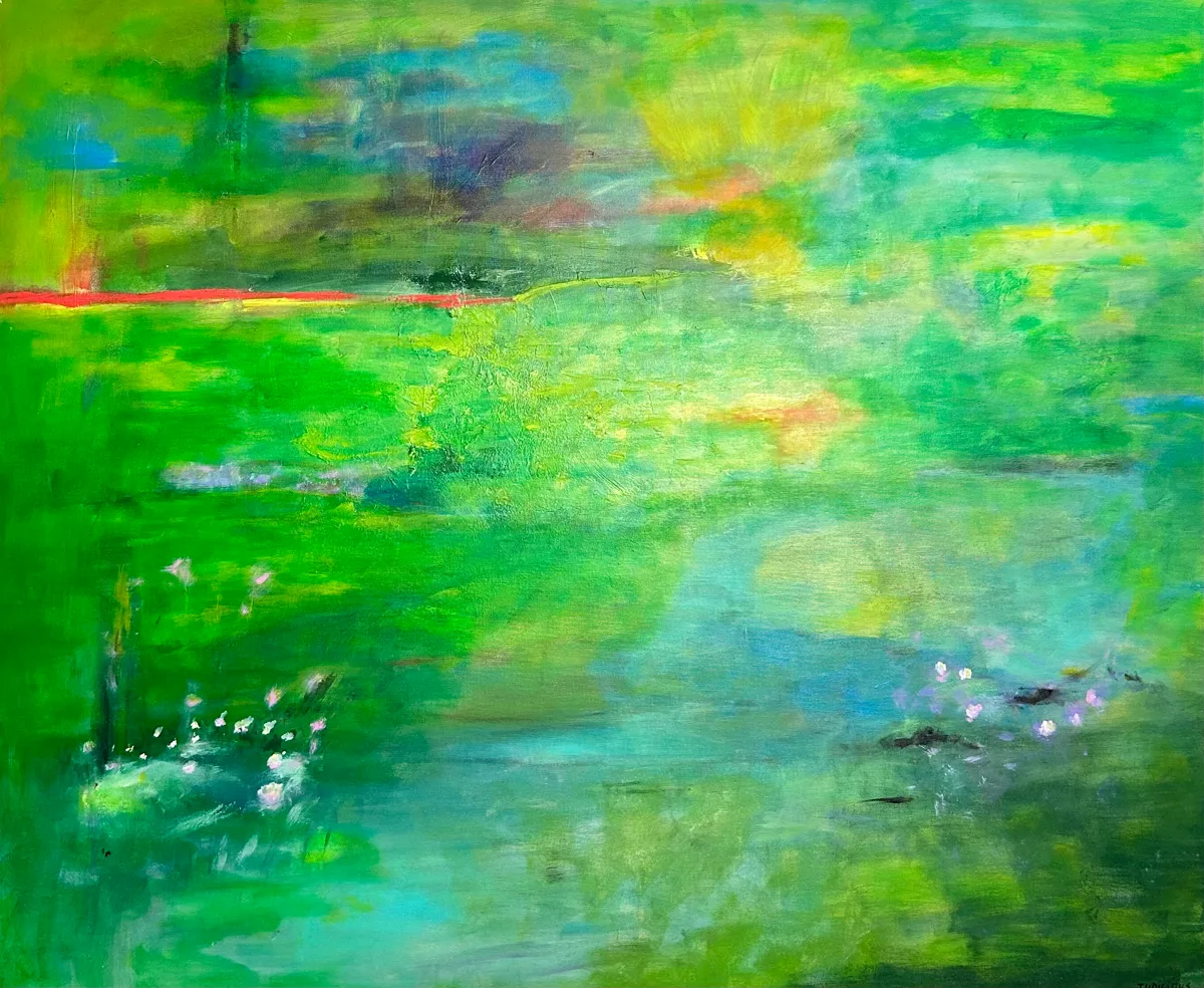 THROUGH THE RIVER, pintura de Renata de Iudicibus.