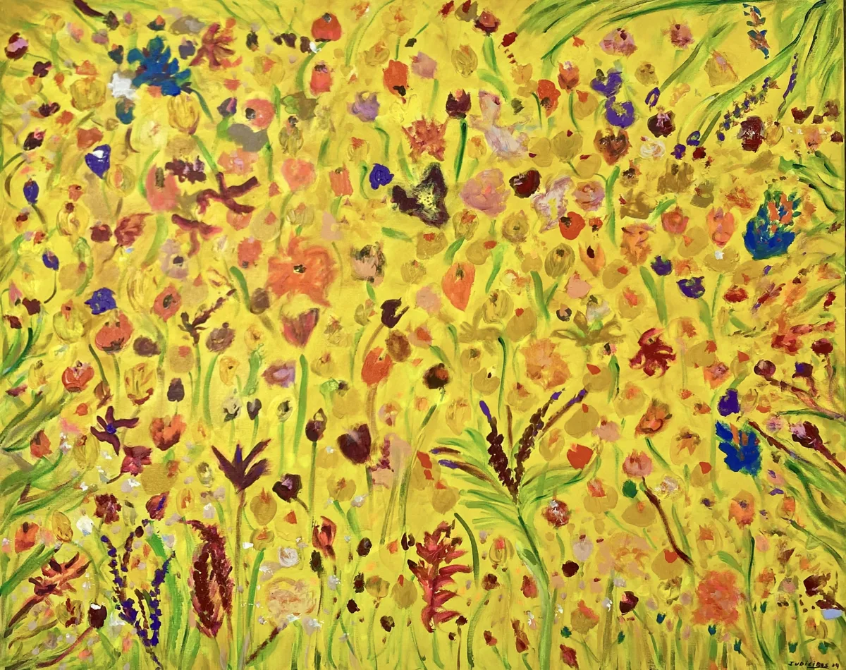 UM PASSEIO NO JARDIM, pintura de Renata de Iudicibus.